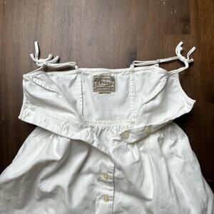 Polo Ralph Lauren Dress Girls 8 Button Front Sleeveless Tie Strap Denim Summer